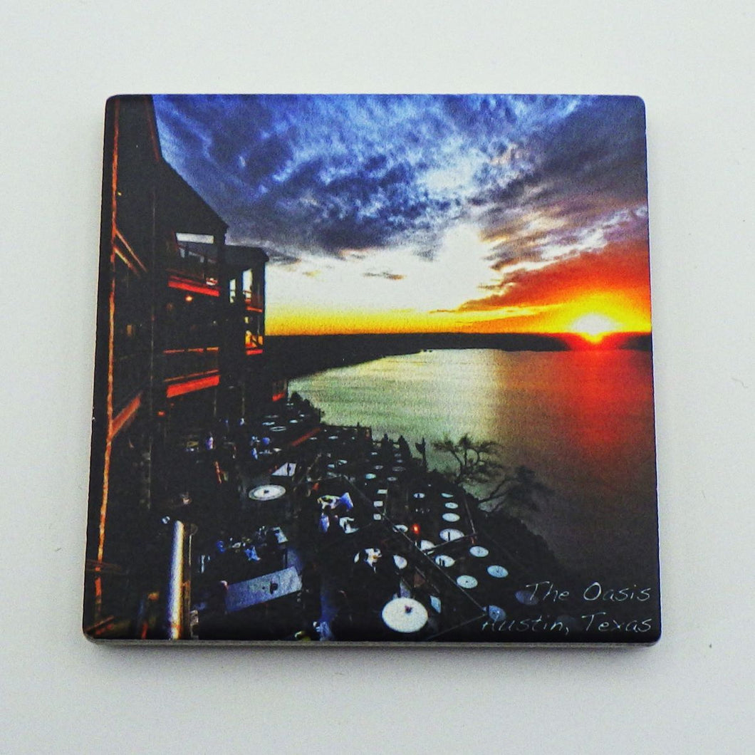 Oasis Sunset Ceramic Coaster