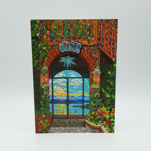 Painted Oasis Greeting Card