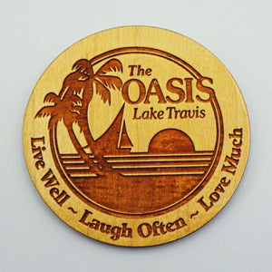 Oasis Logo Wooden Coaster