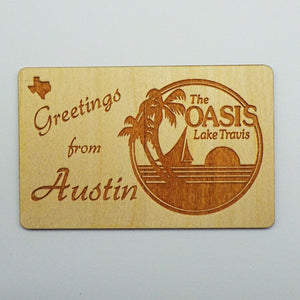 "Greetings from Austin" Wooden Postcard