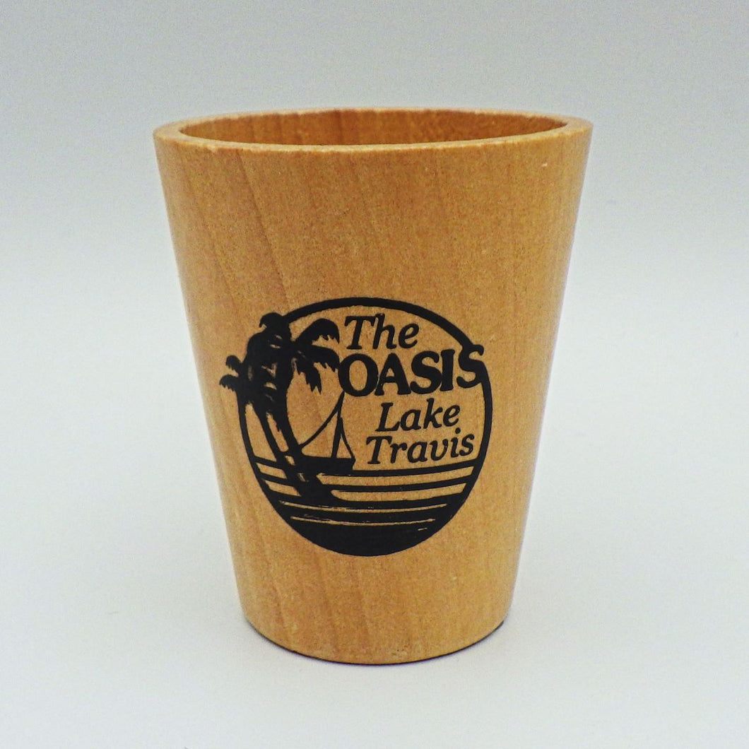 Oasis Logo Wooden Shot Glass